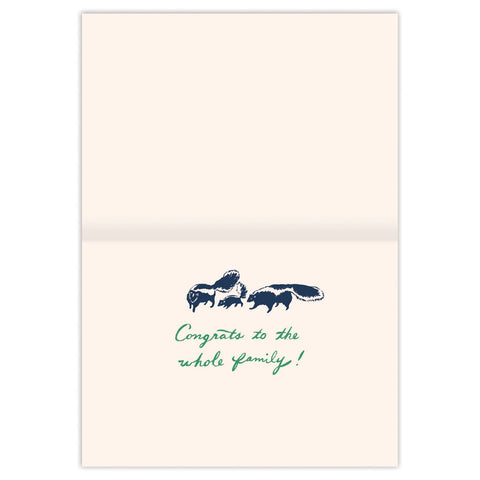 Skunks Stinkin' Cute New Baby Card