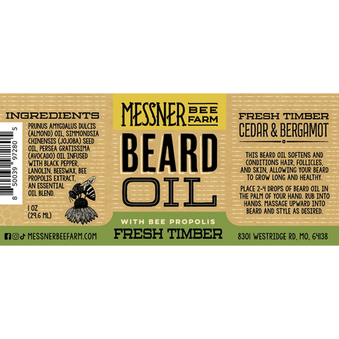 Beard Oil - Fresh Timber - Cedarwood and Bergamot