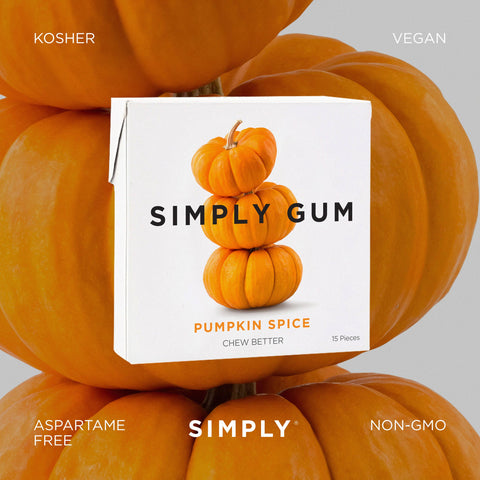 Pumpkin Spice Chewing Gum - Natural + Plastic-Free | 15 Pieces