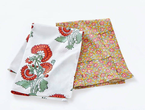 Phool Block Print Dt Set/2 Multi Cotton