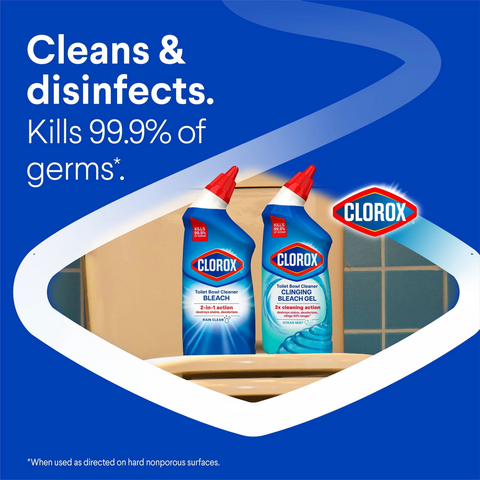 Clorox Toilet Bowl Cleaner with Bleach - Rain Clean - 24oz Bottle