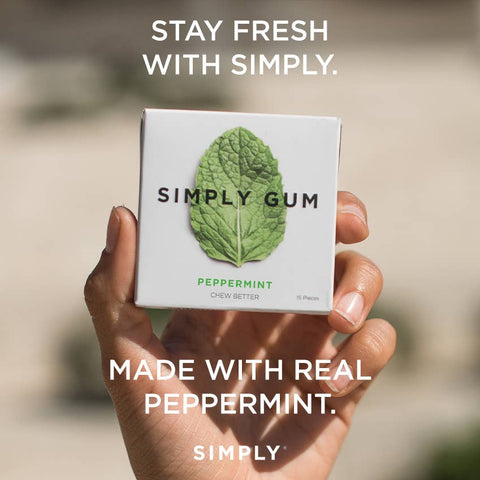 Peppermint Chewing Gum - Natural + Plastic-Free | 15 Pieces