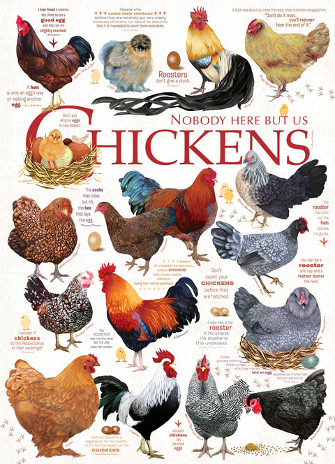 Chicken Quotes 1000-Piece Cobble Hill Puzzle