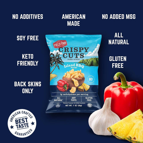 Crispy Cuts Island BBQ Pork Rind - 1oz Bag