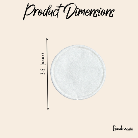 Reusable Bamboo Cotton Facial Rounds - Set of 10
