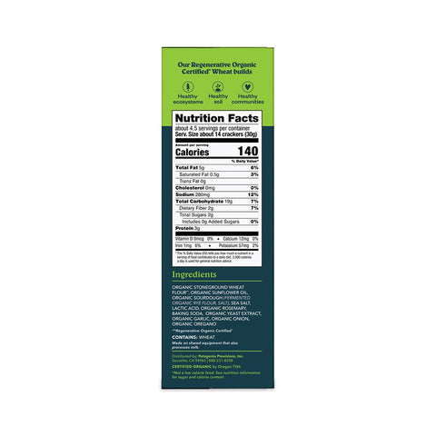 Crackers - Organic Rosemary Garlic Crackers (4.4 oz box)