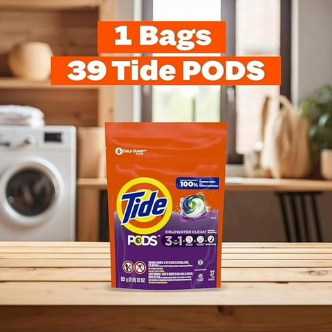 Tide PODS Laundry Detergent Pacs - Spring Meadow - Bag of 39