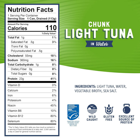 Bumble Bee Chunk Light Tuna in Water - 5oz Can