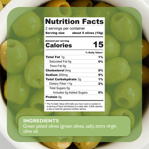 Poshi Premium Green Olive Snack - 1.1oz Pouch
