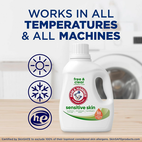 Arm & Hammer Sensitive Skin Free & Clear Liquid Laundry Detergent - 105oz Bottle