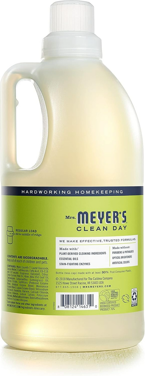 Mrs. Meyer's CLEAN DAY Laundry Detergent, Lavender - 64oz Bottle