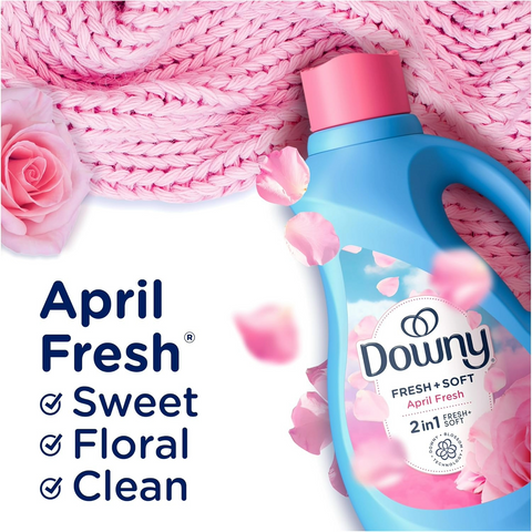 Downy Soft 2 in 1 Soft and Fresh Liquid Fabric Softener - April Fresh - 44oz Bottle