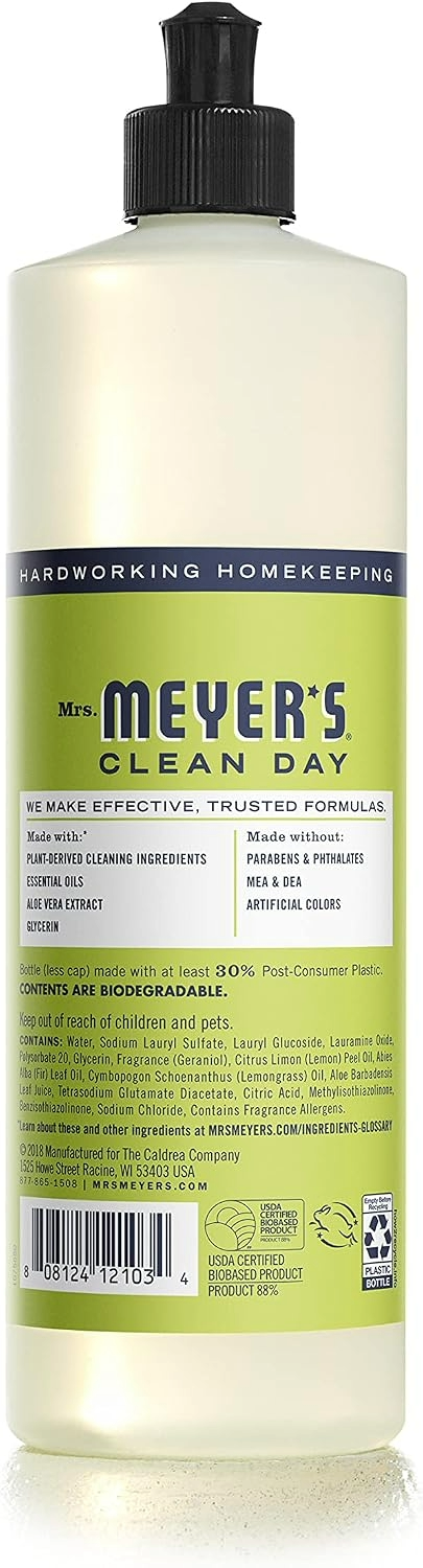 Mrs. Meyer's Clean Day Liquid Dish Soap - Lemon Verbena Scent - 16oz Bottle