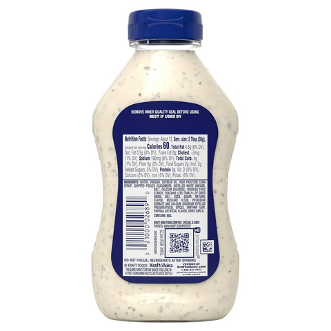 Kraft Tartar Sauce - 12oz Bottle