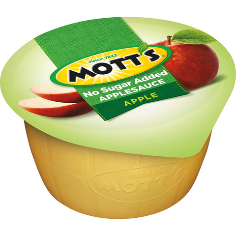Mott's No Sugar Added Applesauce - 3.9 Oz Cups - Pack of 6
