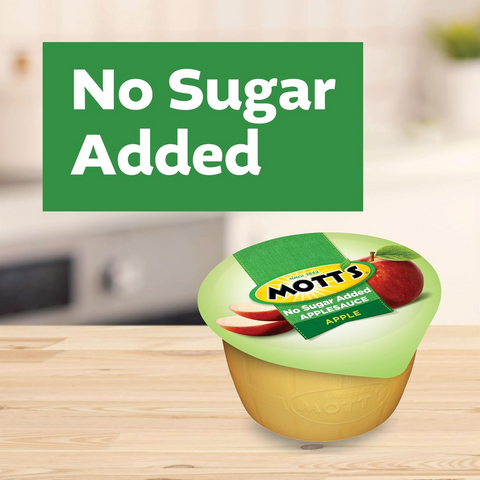 Mott's No Sugar Added Applesauce - 3.9 Oz Cups - Pack of 6