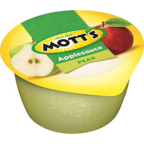 Mott's Pear Applesauce - 4 Oz Cups - Pack of 6