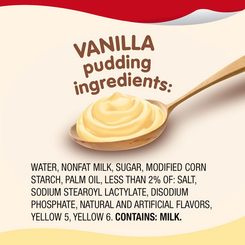 Snack Pack Vanilla Flavored Pudding - 3.25oz Cups - 4 Pack