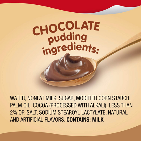 Snack Pack Chocolate Flavored Pudding - 3.25oz Cups - 4 Pack