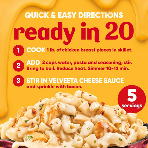 Velveeta Skillets One Pan Dinner Kit - Chicken Bacon Ranch - 11.5oz Box