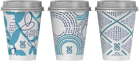 Dixie To Go Disposable Coffee Cups With Lids - 12 oz Paper Cups - 26 Pack