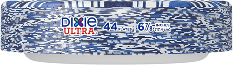 Dixie Ultra Small Paper Plates, Heavy Duty Disposable Plates, 6 7/8" - 44 Pack