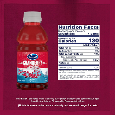 Ocean Spray Cranberry Cocktail Juice Drink - 10 Ounce