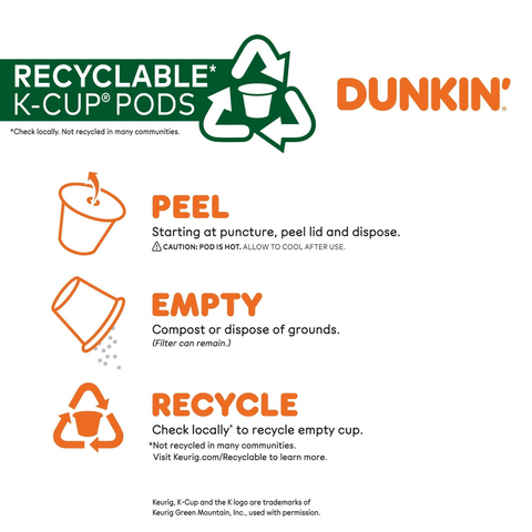 Dunkin’ Original Blend Medium Roast Coffee, Keurig K-Cup Pods - 22 Count