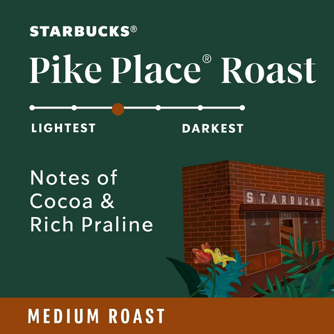 Starbucks K-Cup Coffee Pods Medium Roast - Pike Place - 24 Count