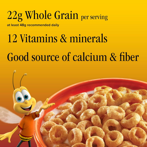 Cheerios Honey Nut Breakfast Cereal Gluten Free - Family Size - 18.8oz Box