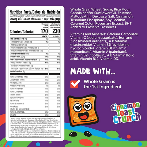 Cinnamon Toast Crunch Breakfast Cereal - Giant Size - 27oz Box
