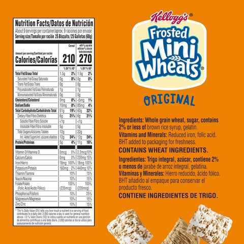 Kellogg’s Frosted Mini-Wheats Breakfast Cereal - Large Size - 20oz Box