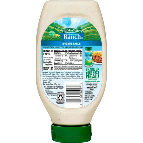 Hidden Valley Original Ranch Salad Dressing - 20oz Easy Squeeze Bottle