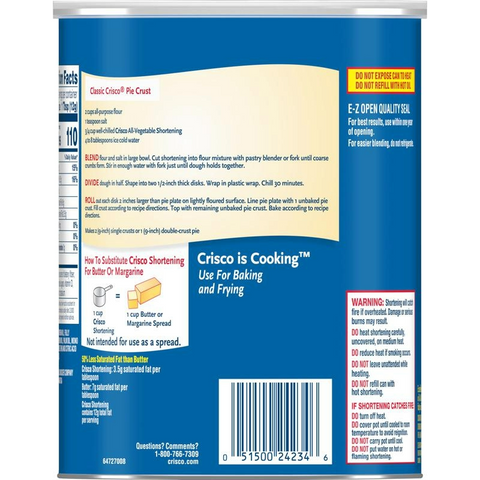 Crisco Shortening - 3 Pounds