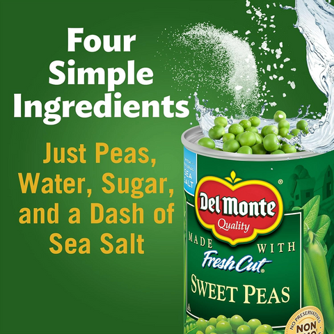 Del Monte Canned Fresh Cut Sweet Peas - 15oz Can