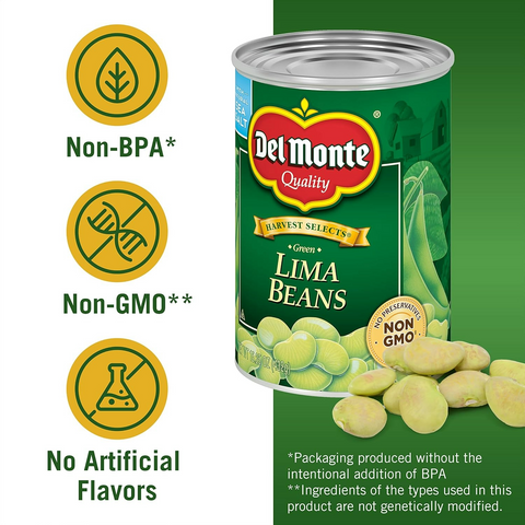 Del Monte Green Lima Beans - 15.25oz Can