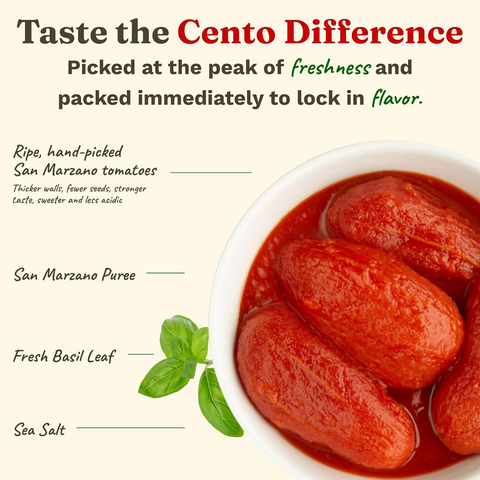 Cento Certified San Marzano Whole Peeled Tomatoes - 28oz Can