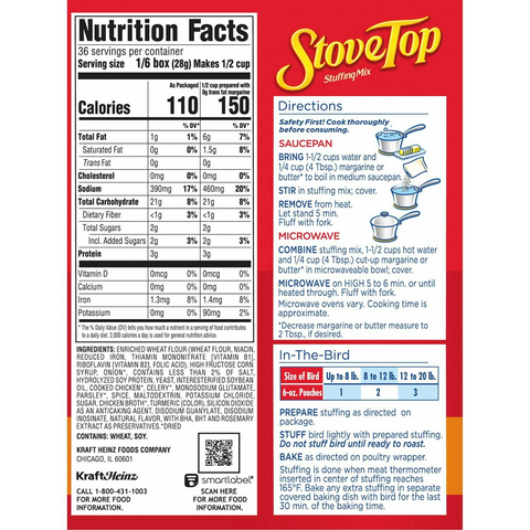 Stove Top Chicken Stuffing Mix - 6oz Box