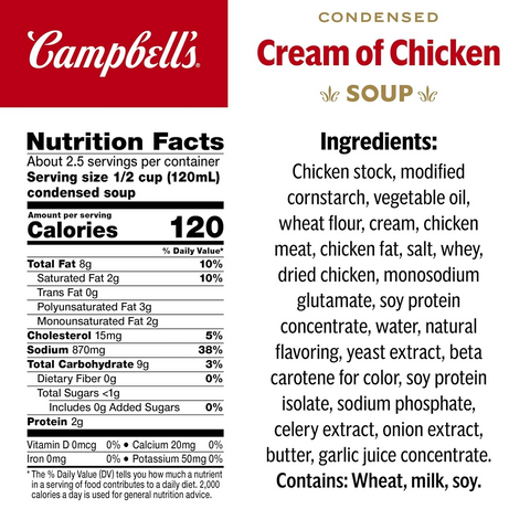 Campbell's Condensed Cream of Chicken Soup - 10.5oz Can