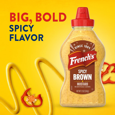 French's Spicy Brown Mustard - 12oz Bottle