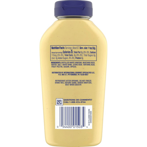 Grey Poupon Dijon Mustard - 10oz Squeeze Bottle