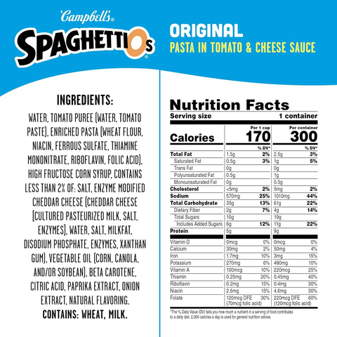 SpaghettiOs Original Canned Pasta - 15.8oz Can