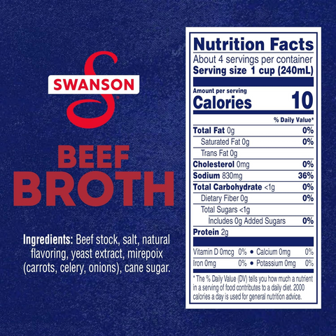 Swanson Beef Broth - 32oz Carton