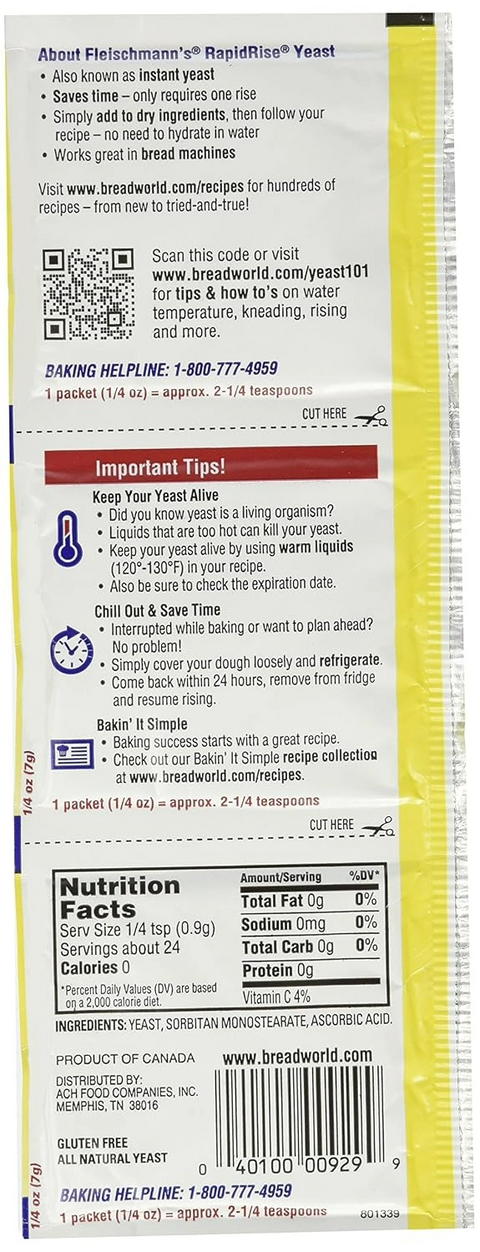 Fleischmann's RapidRise Yeast - 3ct Envelopes