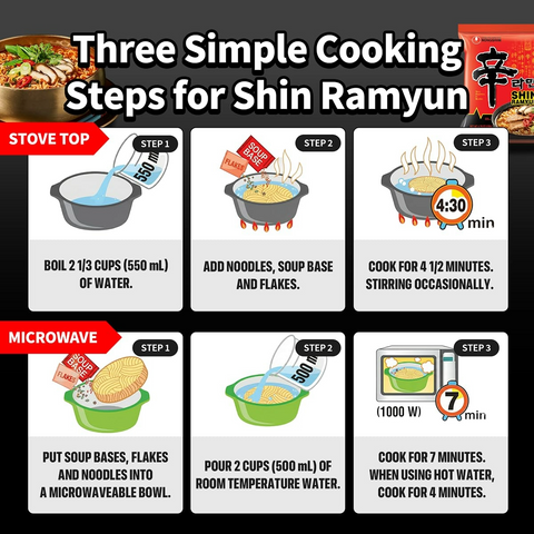 Shin Ramyun Noodles - Spicy Korean - 4.23oz Pack