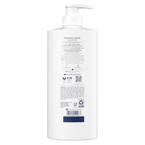 Dove Shampoo Intensive Repair for Damaged Hair with Bio-Protein - 28oz Bottle