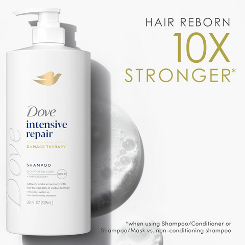 Dove Shampoo Intensive Repair for Damaged Hair with Bio-Protein - 28oz Bottle