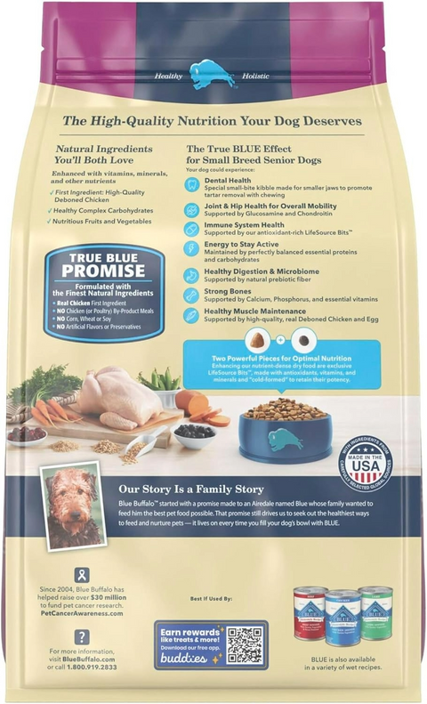 Blue Buffalo Life Protection Formula Chicken Small Senior Dog Food - 5lb Bag