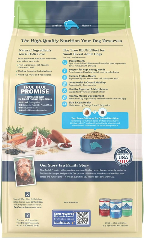 Blue Buffalo Life Protection Formula Lamb Small Breed Dry Dog Food - 5lb Bag