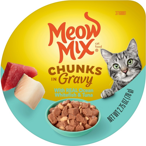 Meow Mix Seafood Favorites Wet Food Variety Pack - 12 Cups